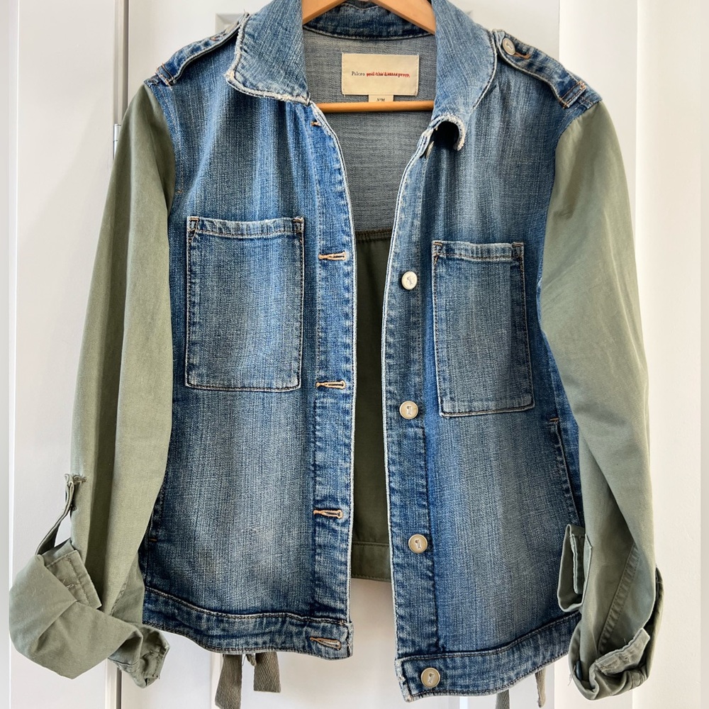Pilcro and the Letterpress (Anthro) Two-Tone Denim Jacket